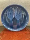 3pc Set Melamine Salad Bowl & Serving Spoons Picnic Beach BBQ Green Color