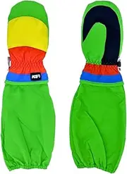 L-Bow Kids Winter Mittens - Neon, Waterproof, Stay-On Design with 3M Thinsulate, Warm Toddler Mittens for Ages 2-14