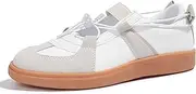 [LUCKY STEP] Women's Retro Fashion Sneakers Casual Comfortable Ballet Flats Lightweight Breathable Skate Shoes