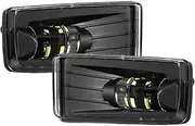 1 Pair LED Fog Light Compatible With GMC Yukon 2015-2016 Avalanche Suburban Silverado Tahoe 2007-2015 Fog Lamps Assembly(Black)