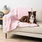 PetAmi Fluffy Dog Blanket for Small Medium Large Dogs, Sherpa Soft Warm Pet Fleece Throw for Indoor Cats, Fuzzy Plush Shaggy Blanket Furniture Protector Sofa Couch Bed, Pink 40x60