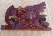 Mahogany Carved Patriot Eagle by Don Davis