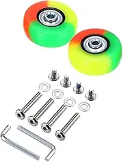 TOPPERFUN 2 Sets Suitcase Replacement Swivel Casters Mute Luggage Wheels for Easy Installation