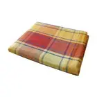 Cotton Plaid Checks Round Table Cloth 180Cm Diameter Yellow cotton,fabric Table