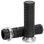 ODI Vans V-Twin Lock-On TBW Grips by ODI - Black/Silver - 1"