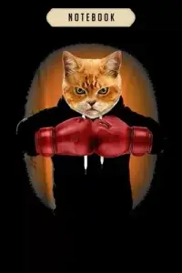 在飛比找博客來優惠-Notebook: boxing cat martial a