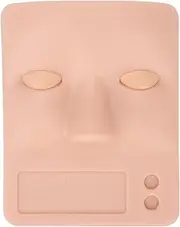 Eyelash Extension Practice Head with Interchangeable Eyes for Professional Grafting 3D Effect Silicone Face Portable Mannequin Head (2)