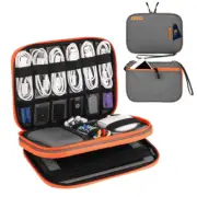 Travel Digital Storage Bag Power Bank Phone Charging Data Cable Storage Bag Gray