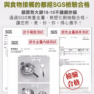 【現貨】炒鍋 不沾鍋 鍋寶36cm煎大師不鏽鋼炒鍋 含鍋蓋 鍋具 平底鍋 煎鍋 炒菜鍋 適用電磁爐 興雲網購旗艦店