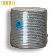 1000FT RJ12 Flat Telephone Phone Cable UTP Stranded Copper Wire 26AWG Silver