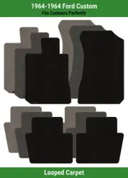 Lloyd Classic Loop Front & Rear Row Carpet Mats for 1964 Ford Custom