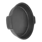Cast Iron Pot Dual Loop Handle 25cm Uncoated Dutch Oven Flat Bottom For Soup HB0
