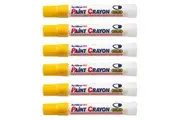 12PK Artline 40 Permanent Paint Crayon Fade Proof High Temperature Marker Yellow