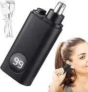 Eyebrow and Nose Hair Trimmer - Hair Removal Tool, Rechargeable Facial Remover, Ear Trimmer | Rechargeable Grooming Device for Men, Women | Waterproof Tool for Ears, Nose, Eyebrows