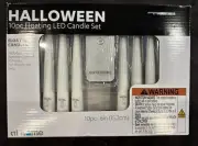 AT HOME - 10 PIECE FLOATING LED CANDLE SET WHITE HORROR HALLOWEEN - BRAND NEW