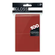 Ultra Pro: PRO-Gloss 100ct Standard Deck Protector sleeves: Red