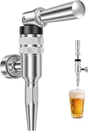 304 Stainless Steel Stout Beer Faucet for Pub Bar Nitro Coffee Tap Leak Proof Nitrogen Keg Faucet Compatible with Most Kegerators for Coffee Shop Cold Brew
