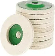 AIMALL 10 PCS Wool Buffing Wheels for Angle Grinder, 3.86x0.63x0.31 Inches Felt Polishing Discs, Durable Wool Fiber Pads