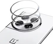 Weikon for OnePlus 12 Camera Lens Protector & Screen Protector - Matte Alloy Metal Ring Cover, 9H Tempered Glass with Anti-Scratch Military-Grade Protection (Silver+Silver)