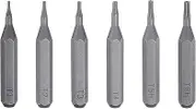 uxcell 6pcs T1-T6H Torx Screwdriver Bit Set 5/32" Hex Shank 28mm Length S2 Steel Magnetic Star 6 Point Head Hex Screw Driver Bits for Electric Manual Screwdrivers Precision Repair