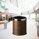 【企隆 圍欄 飯店用品】 資源回收 清潔 整理 垃圾桶 清潔箱 C45S-21 黃褐色皮圓形雙層桶