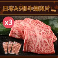 在飛比找momo購物網優惠-【日本和牛】日本頂級A5和牛燒肉片100gX3盒(肉質鮮嫩/