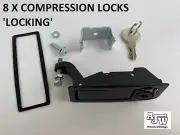 8 Locking Compression Latch Lever Lock Horsebox Trailers Locker Doors Tack Box