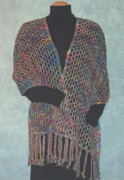Fiddlesticks Knitting Pattern - Easy Lash Mesh Stole