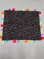 Handmade Taggies Baby Security Blanket, ABC's & 123's, 17" x 21"