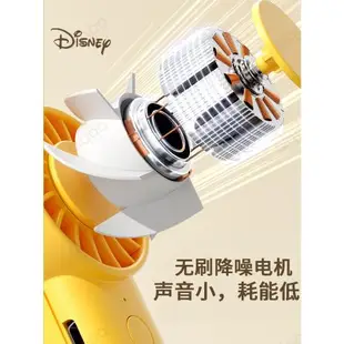 適用迪士尼/Disney聯名手持風扇便攜式小型握桌面迷你usb辦公學生隨身安靜音頻風扇充電超長續航可愛制冷網紅