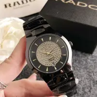 在飛比找蝦皮商城精選優惠-RADO輕奢鑲鑽手錶 男士石英錶 INS風格日曆表盤鋼帶防水