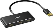 3-Port DisplayPort 1.4 to 3 HDMI Splitter Triple 4K 60Hz Monitors Single 8K, Dual 4K 120Hz DP to 3X HDMI Multi Monitor MST Hub 1.5ft（45cm） Windows Only