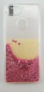 Atump Google Pixel 3(2018)Phone Case Pink Glitter Liquid Cover &Screen Protector