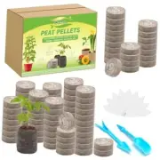 100 Pcs 30mm Peat Pellets Seed Starter Soil Pods Plugs for 30mm-100pcs