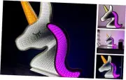 Unicorn Infinity Mirror Night Light - LED Unicorn Nightlight for Kids - USB