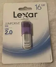 Lexar By Micron Jumpdrive S50 USB 2.0 New 16 GB Memory Storage Device