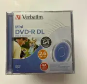 10 PCS Verbatim 2.6GB 4X Mini DVD-R DL Dual Layer Discs with Case For Camcorder