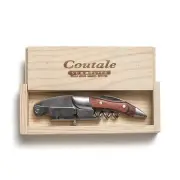 Prestige in Pinewood Crate by Coutale Sommelier Waiter's Corkscrew Wine Key