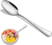 16-Piece 7.3 Inches Dinner Spoons,Stainless Steel Soup Spoons,Dishwasher Safe Tablespoon,Durable Silver Table Spoon Set For Restaurant,Hotel