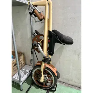 台南 二手 - STRiDA 速立達 折疊腳踏車 奶茶色 小摺 摺疊車