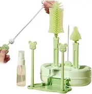Travel Baby Bottle Cleaning Kit | Bottle Cleaner Brush Set - Washing Accessories with Storage Box for Glasses Straw Teapots Pipes Food Boxes