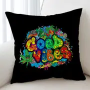 Colorful Good Vibes Cushion Cover