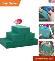Medium Density Floral Foam Blocks - Pack of 6, Perfect for All Arrangements