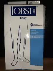 Jobst Relief Compression Socks Beige Medium Knee High OT 15-20mmHg NEW