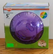 Kaytee Mini 5" Run-About Exercise Ball for Dwarf Hamster, Mice in Rainbow Purple