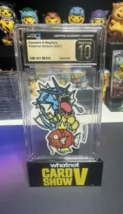 Magikarp & Gyarados Sticker B SIDE LABEL Pokemon Center Japan Cgc Pristine 10