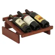 Wooden Mallet Dakota 1 Tier 3 Bottle Display Top Wine Rack in Mahogany