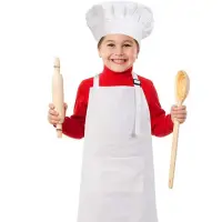 在飛比找蝦皮購物優惠-兒童圍裙廚師帽套裝廚師服裝 WEO BC55