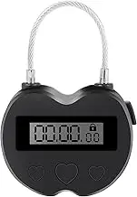 Voniecop Smart Time Lock LCD Display Time Lock Multifunction Travel Electronic Timer, Waterproof USB Rechargeable Temporary Timer Padlock