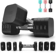 Adjustable Dumbbell Set, 4 in 1 Free Weights Dumbbells Set For,4Lb 6Lb 8Lb 10Lb,